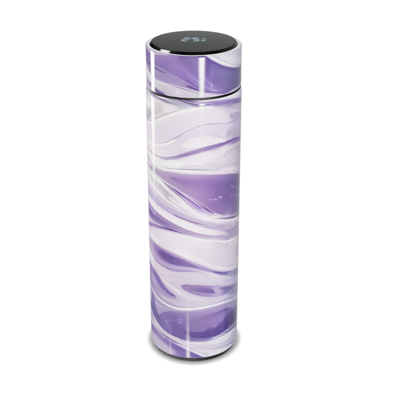 Garrafa Térmica Touch - Roxa com Estampa Ondulada