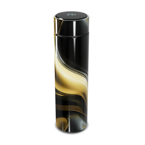 Garrafa Térmica Touch - Preto Dourado Design