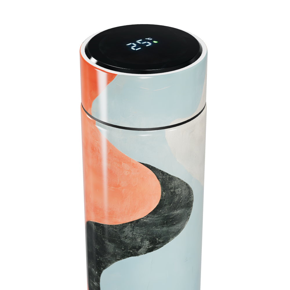 Garrafa Térmica Touch - Estampa Abstrata Azul