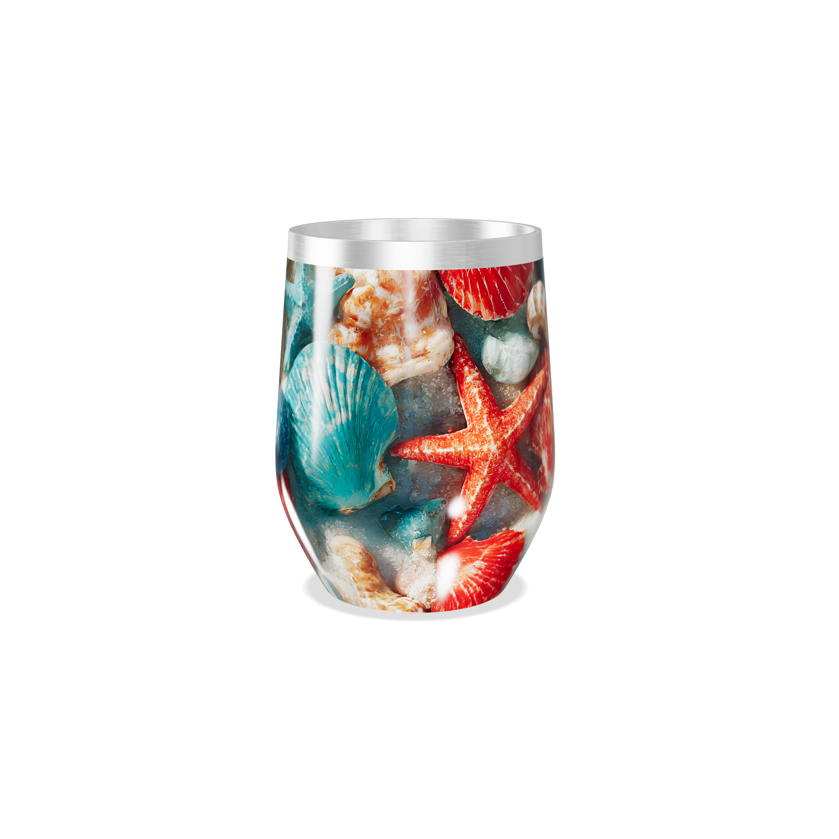 Copo Térmico Slim - Estampa Conchas Coloridas