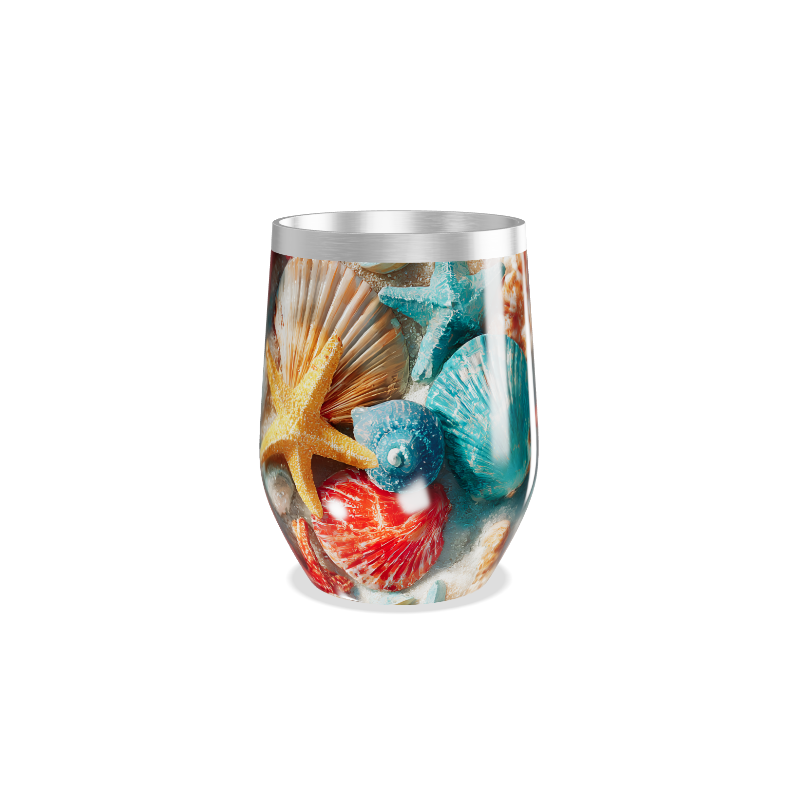 Copo Térmico Slim - Estampa Conchas Coloridas