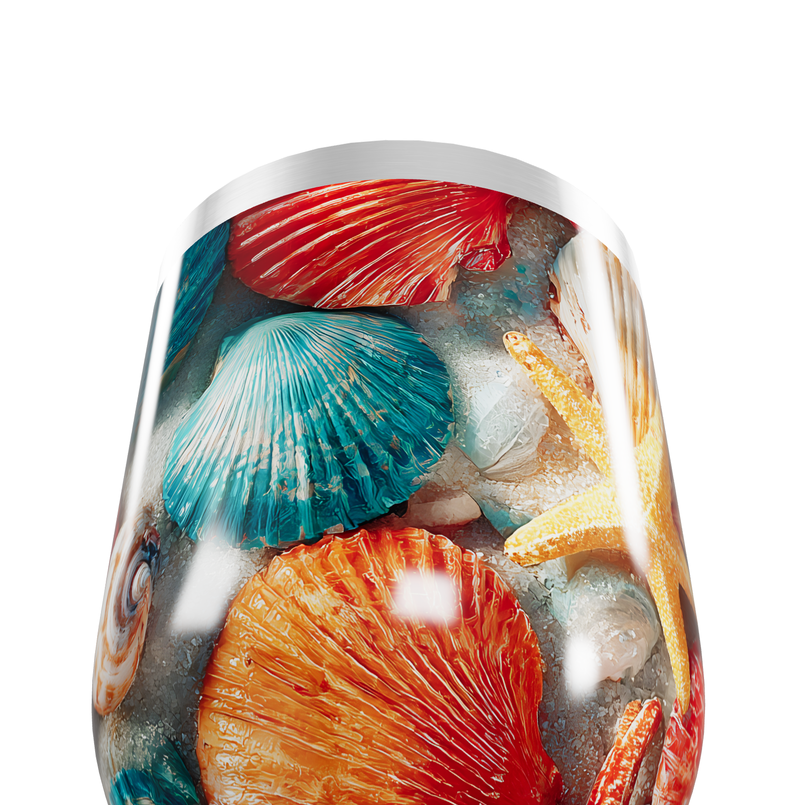 Copo Térmico Slim - Estampa Conchas Coloridas