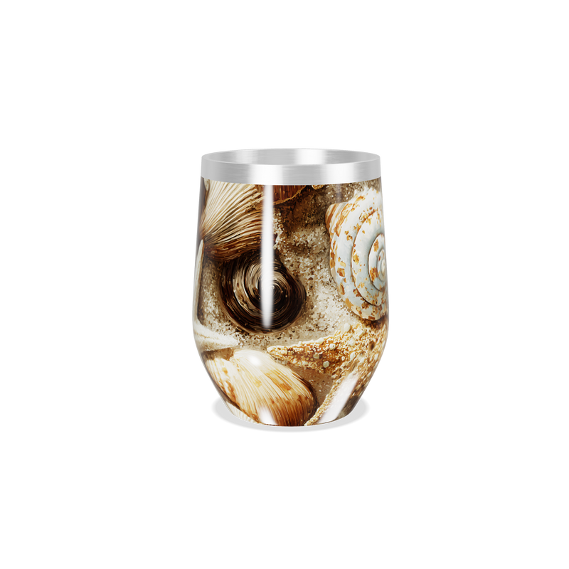 Copo Térmico Slim - Estampa Praia Conchas