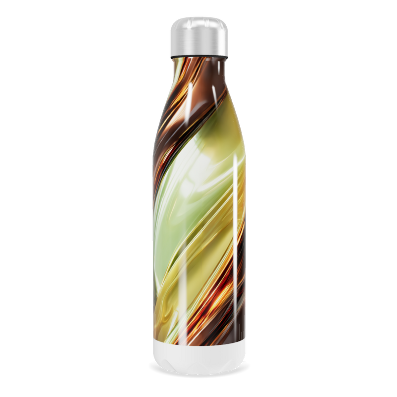 Garrafa Inox - Estampa Abstrata Multicolorida