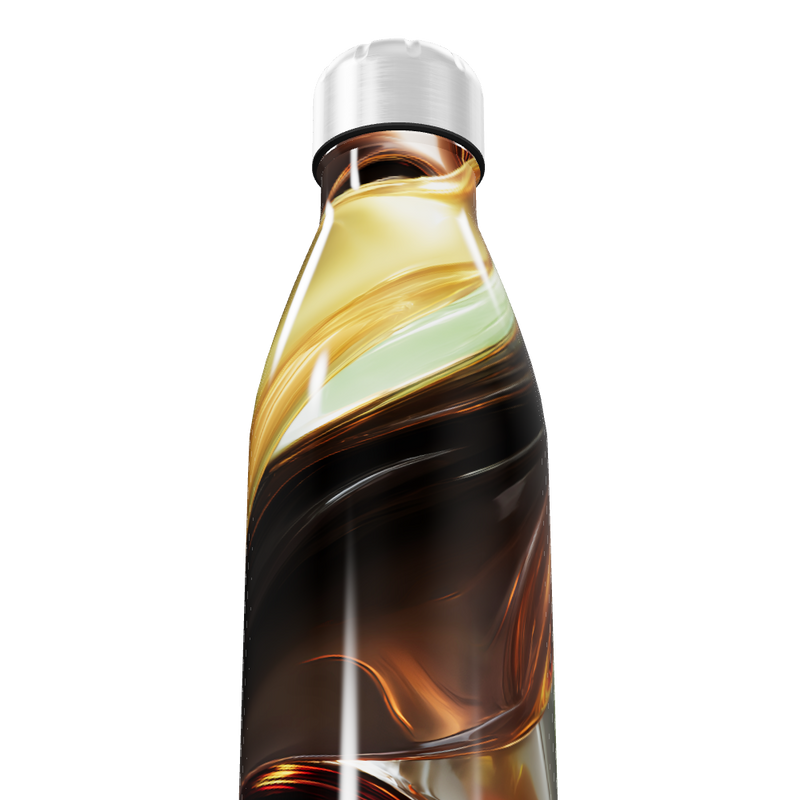 Garrafa Inox - Estampa Abstrata Multicolorida