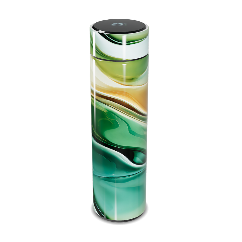 Garrafa Térmica Touch Verde - Design Marmorizado