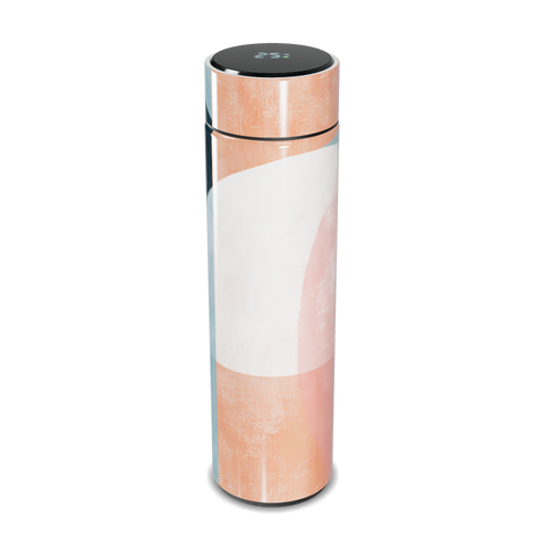 Garrafa Térmica Touch - Estampa Abstrata Salmão