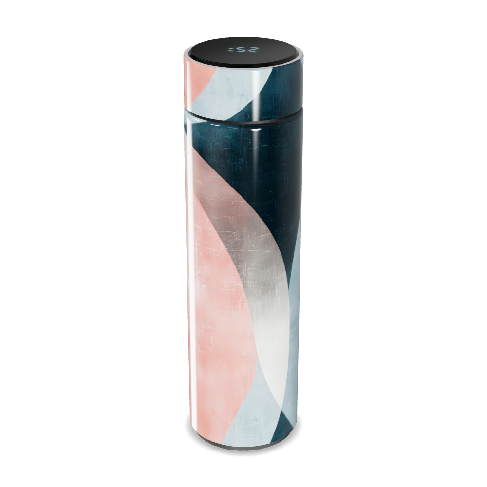 Garrafa Térmica Touch - Estampa Abstrata Salmão