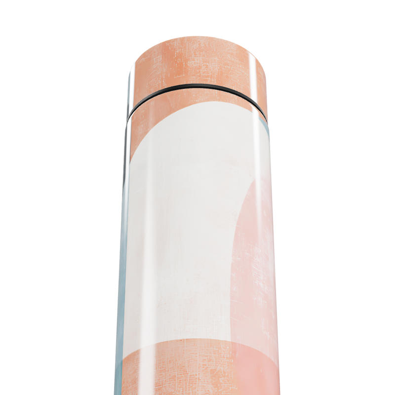 Garrafa Térmica Touch - Estampa Abstrata Salmão