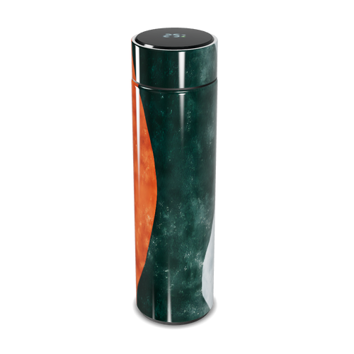 Garrafa Térmica Touch - Verde e Laranja Inox