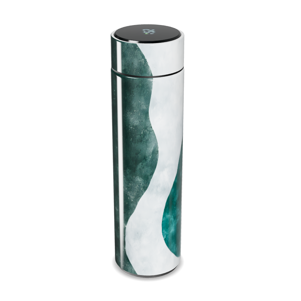 Garrafa Térmica Touch - Verde e Laranja Inox