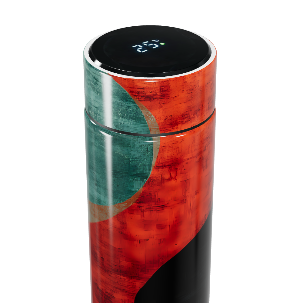 Garrafa Térmica Touch - Estampa Abstrata Colorida