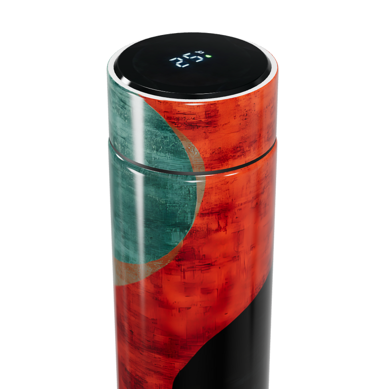 Garrafa Térmica Touch - Estampa Abstrata Colorida