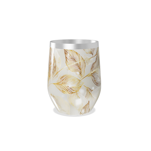 Copo Térmico Slim - Folhas Douradas Aço Inox