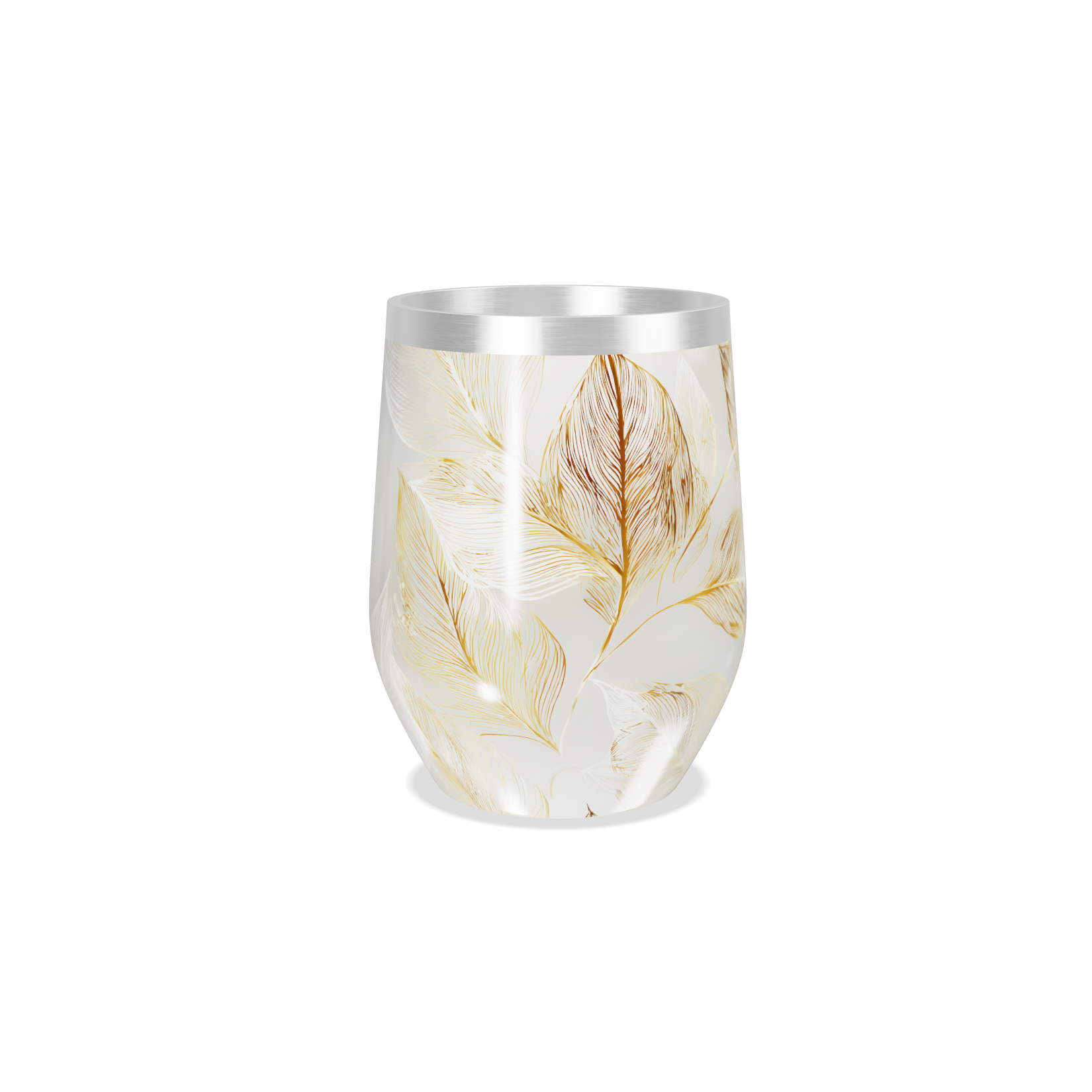 Copo Térmico Slim - Folhas Douradas Aço Inox