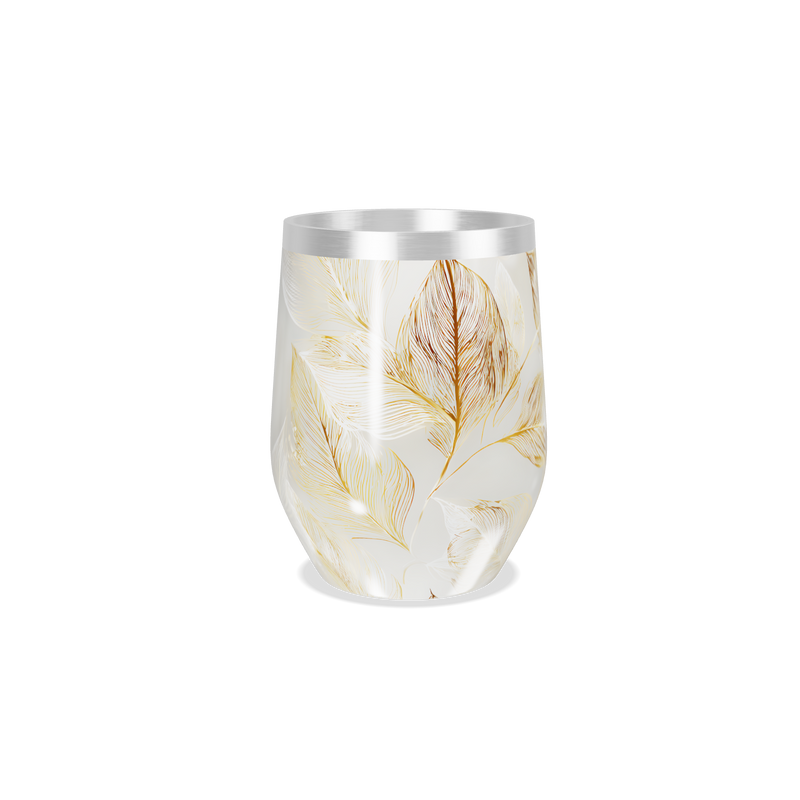Copo Térmico Slim - Folhas Douradas Aço Inox
