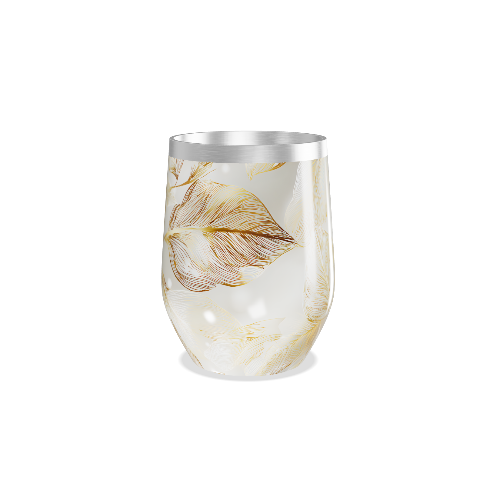 Copo Térmico Slim - Folhas Douradas Aço Inox