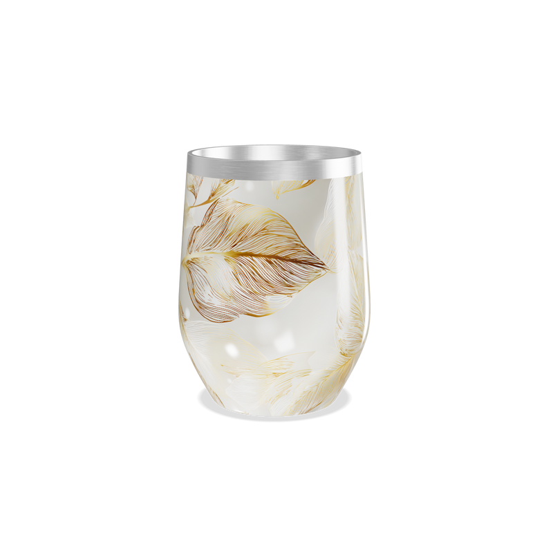 Copo Térmico Slim - Folhas Douradas Aço Inox