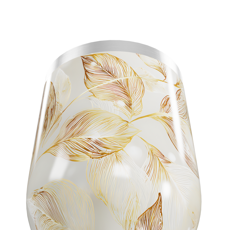 Copo Térmico Slim - Folhas Douradas Aço Inox