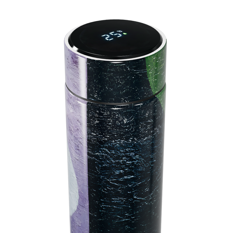 Garrafa Térmica Touch - Preto e Verde Marmorizado