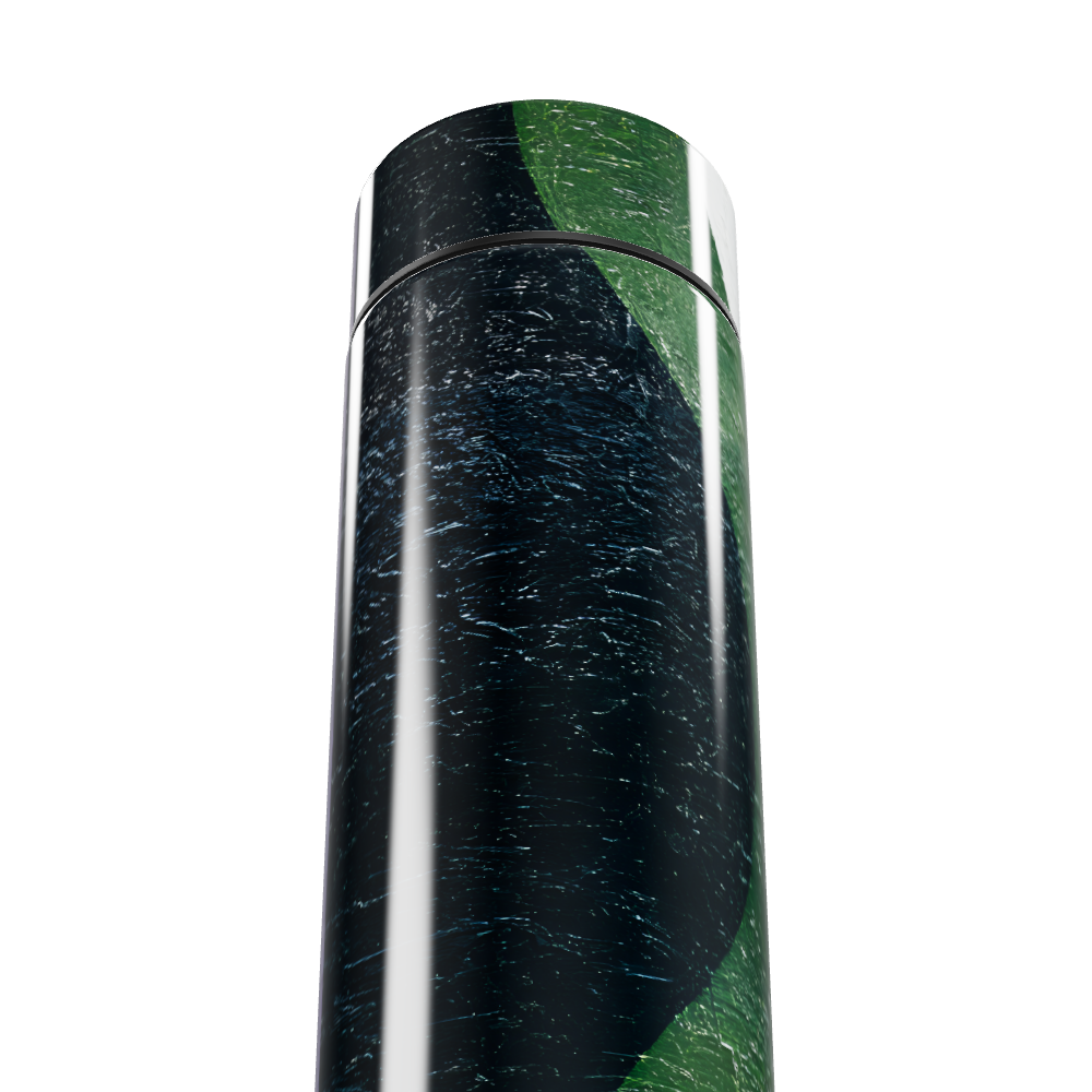 Garrafa Térmica Touch - Preto e Verde Marmorizado