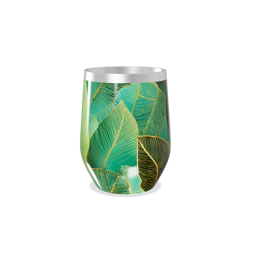 Copo Térmico Slim - Folhas Verde Inox
