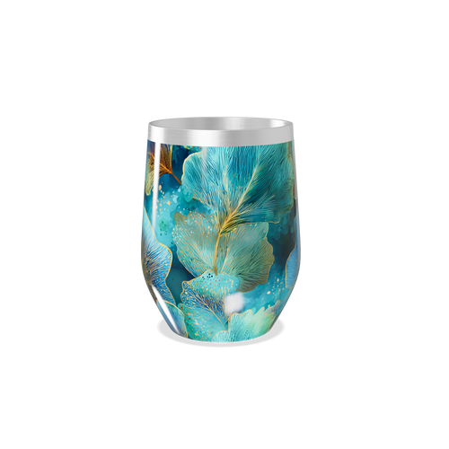 Copo Térmico Slim - Azul Floral Inox