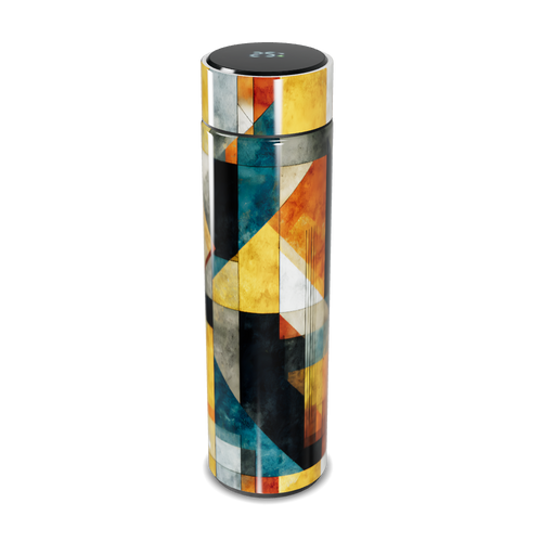 Garrafa Térmica Touch - Estampa Geométrica Colorida