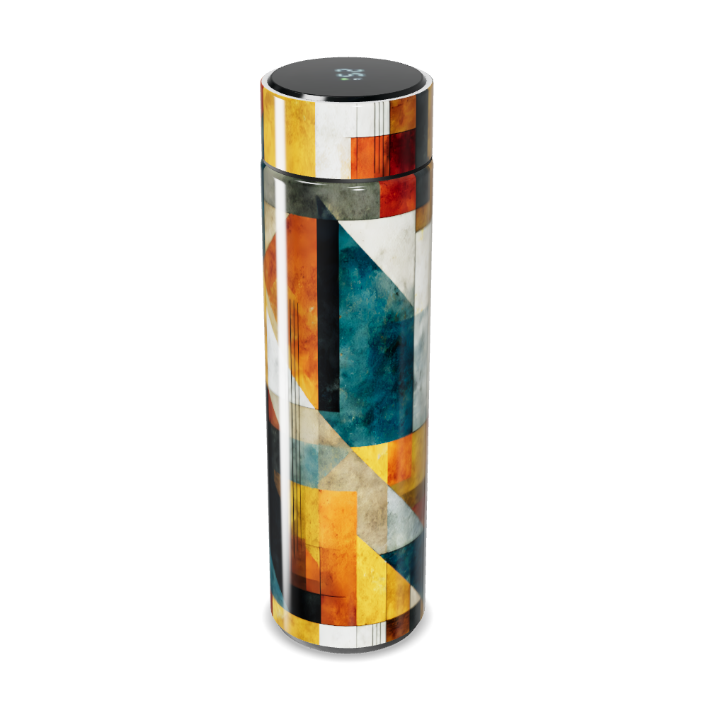 Garrafa Térmica Touch - Estampa Geométrica Colorida