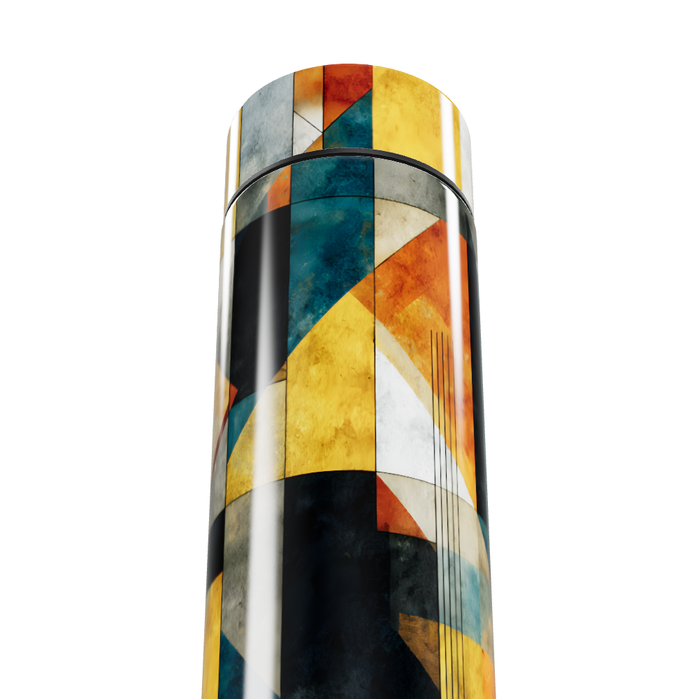 Garrafa Térmica Touch - Estampa Geométrica Colorida