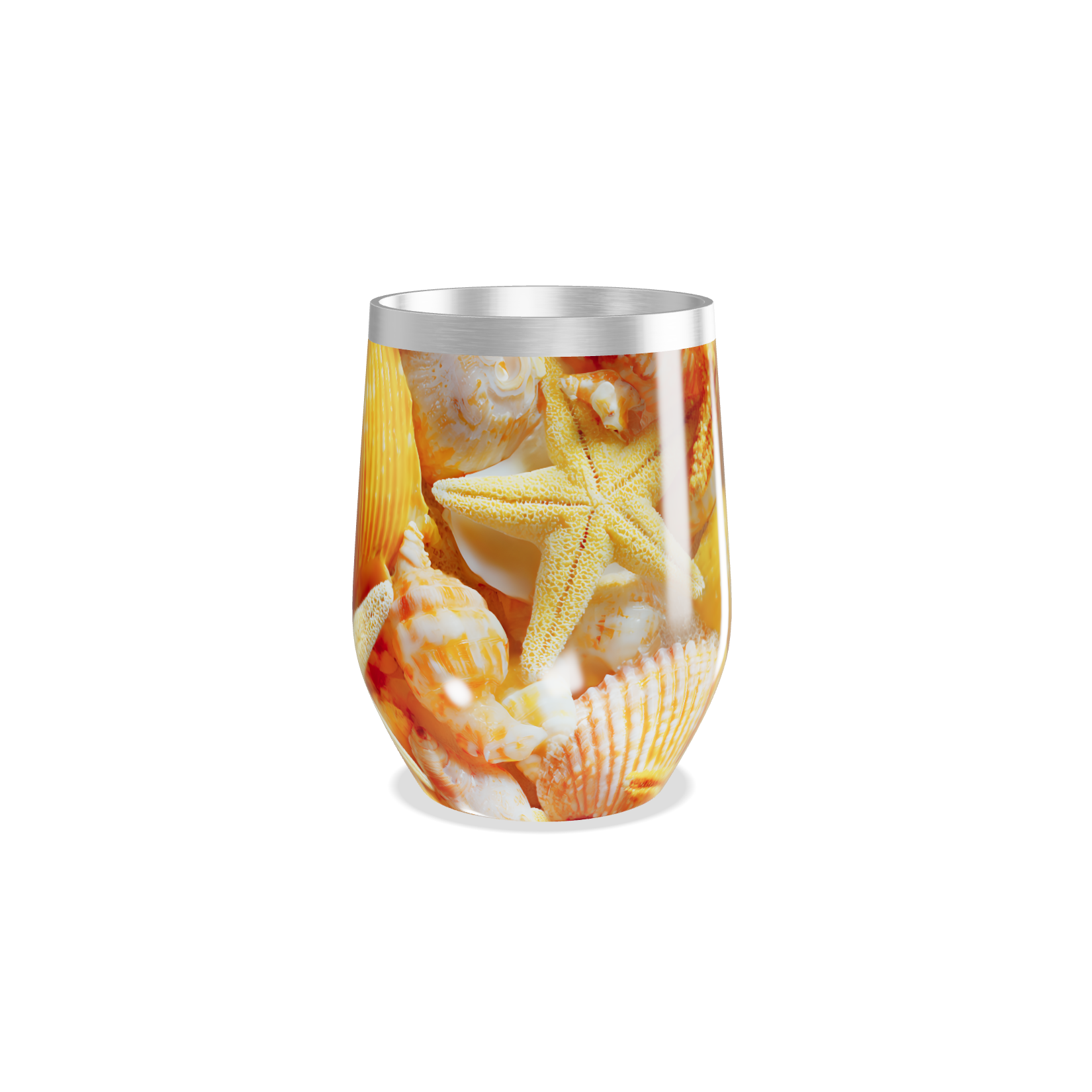 Copo Térmico Slim - Conchas e Estrelas do Mar