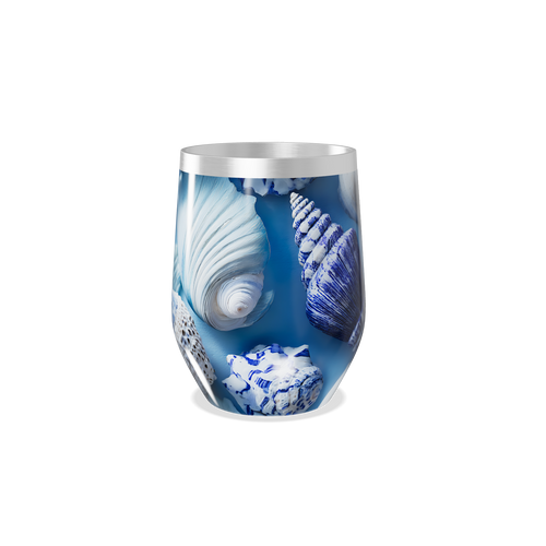 Copo Térmico Slim - Estampa Conchas Azul