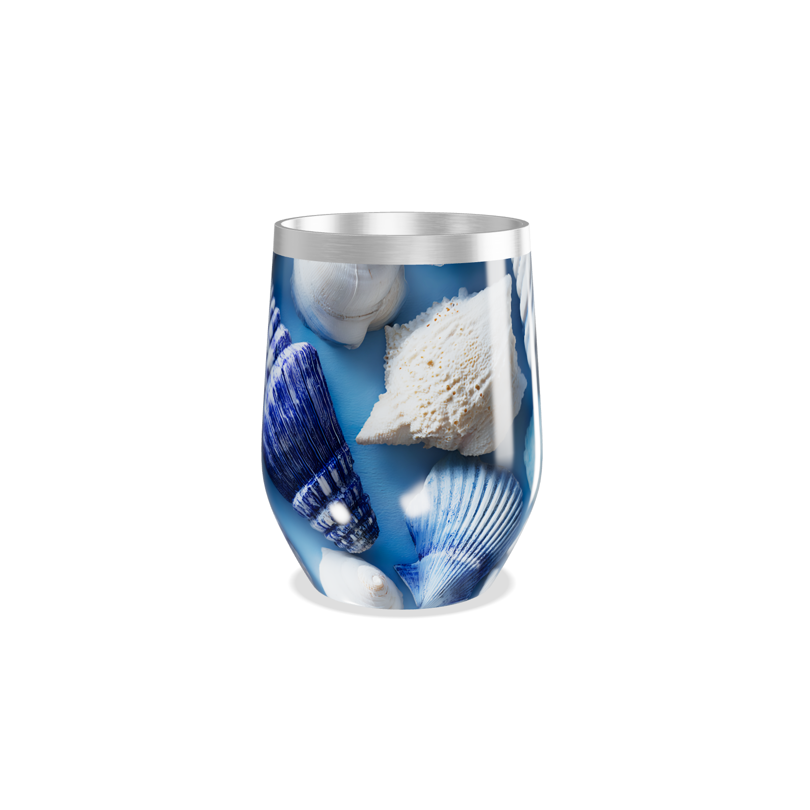 Copo Térmico Slim - Estampa Conchas Azul