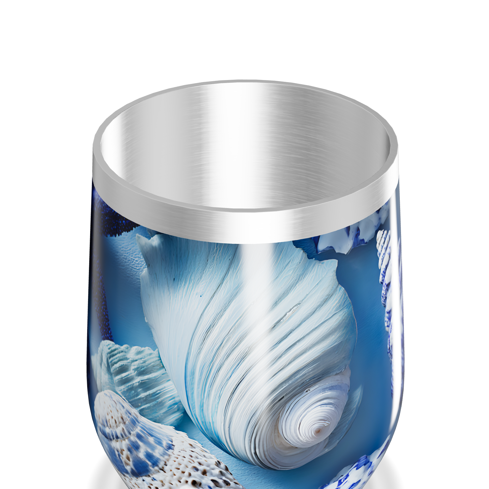 Copo Térmico Slim - Estampa Conchas Azul