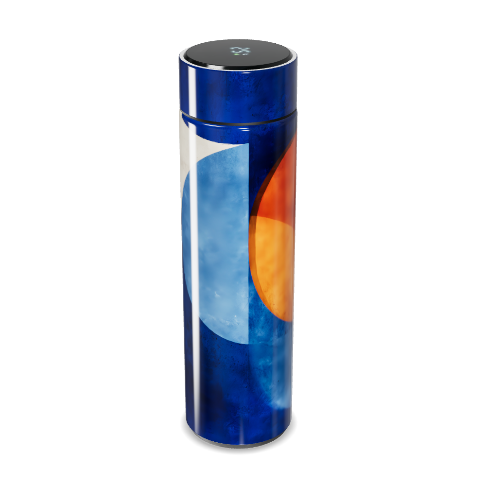 Garrafa Térmica Touch Azul Estampada