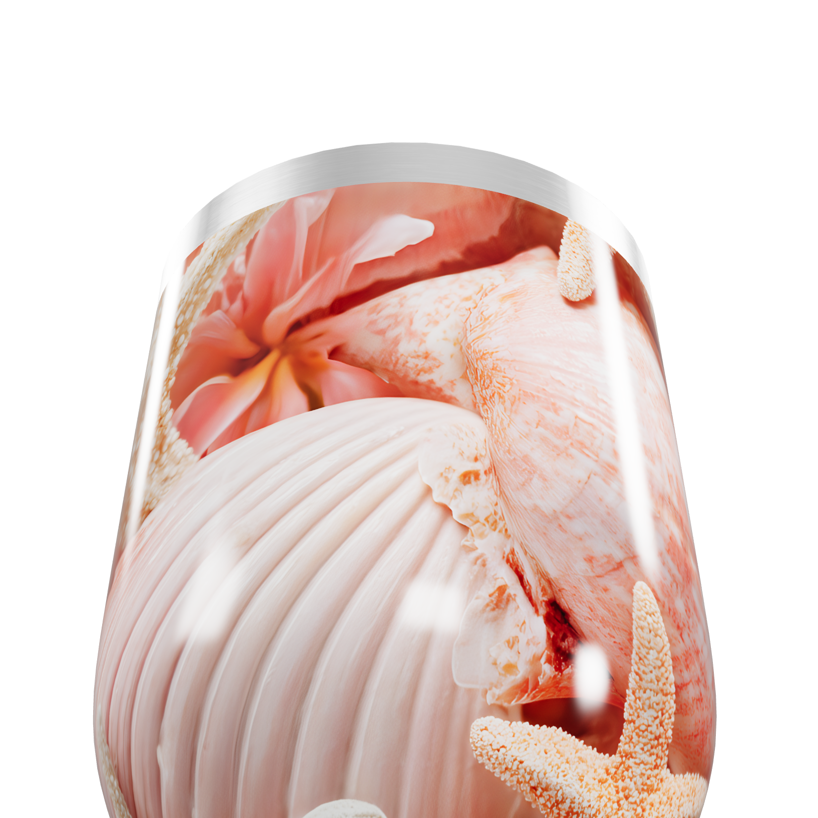 Copo Térmico Slim - Marinho com Conchas