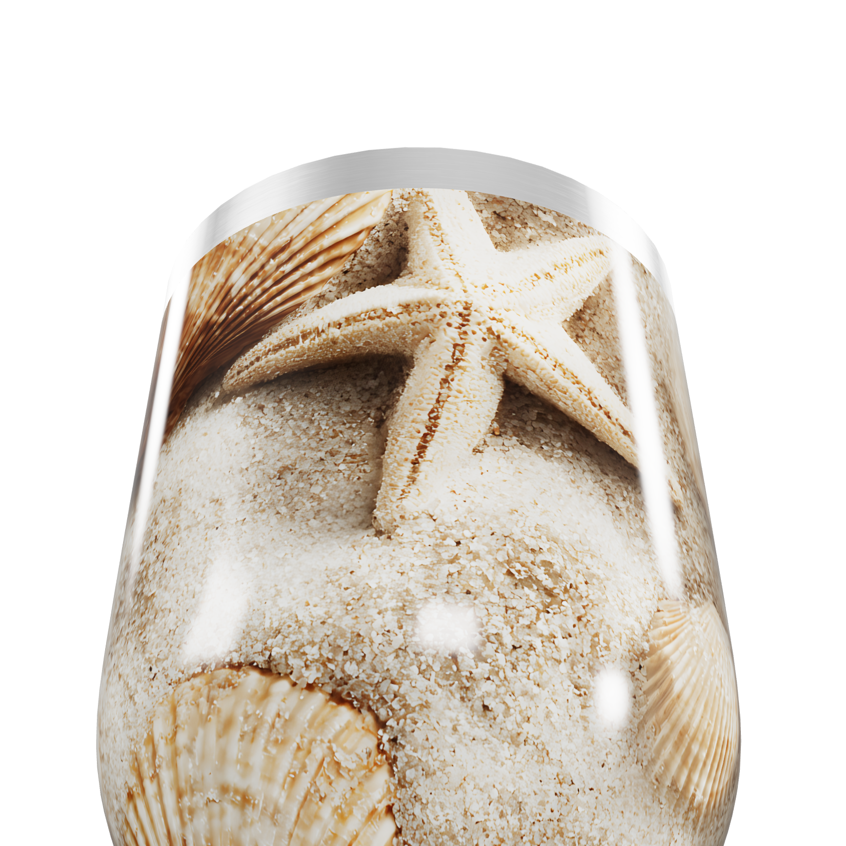 Copo Térmico Slim - Estampa Praia Areia