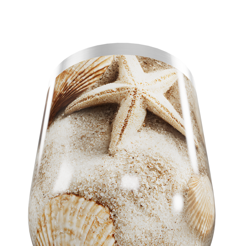 Copo Térmico Slim - Estampa Praia Areia