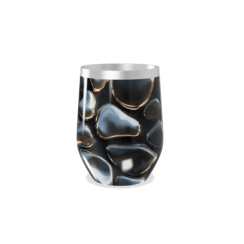 Copo Térmico Slim - Design Metálico Preto