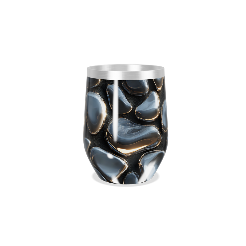 Copo Térmico Slim - Design Metálico Preto