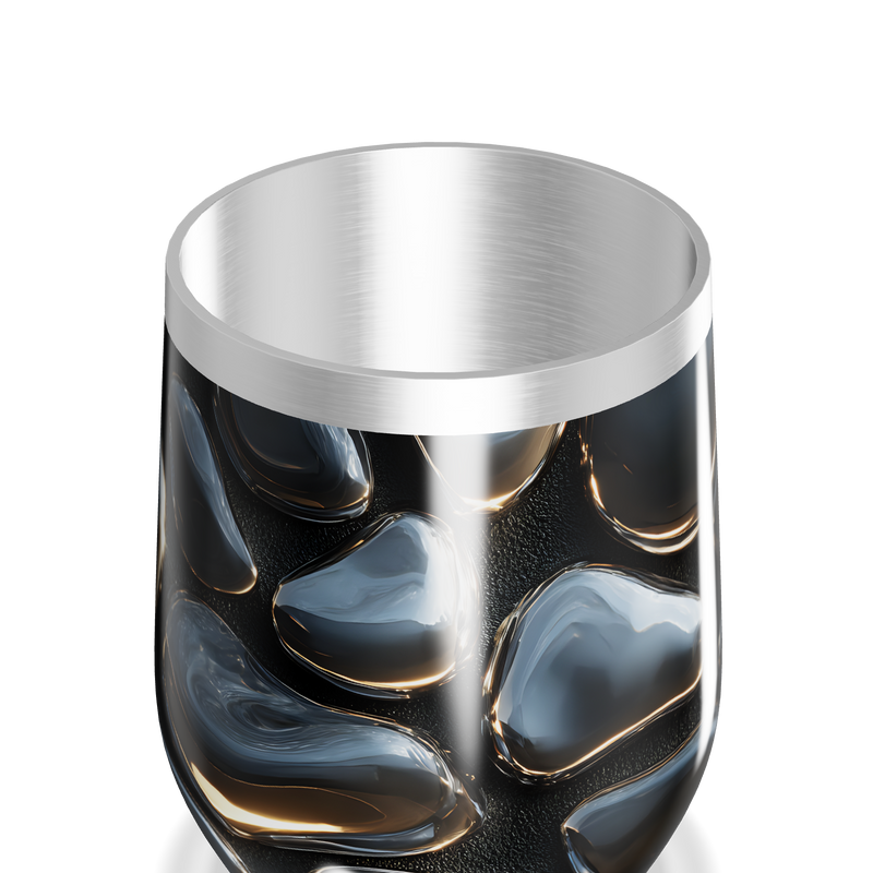 Copo Térmico Slim - Design Metálico Preto