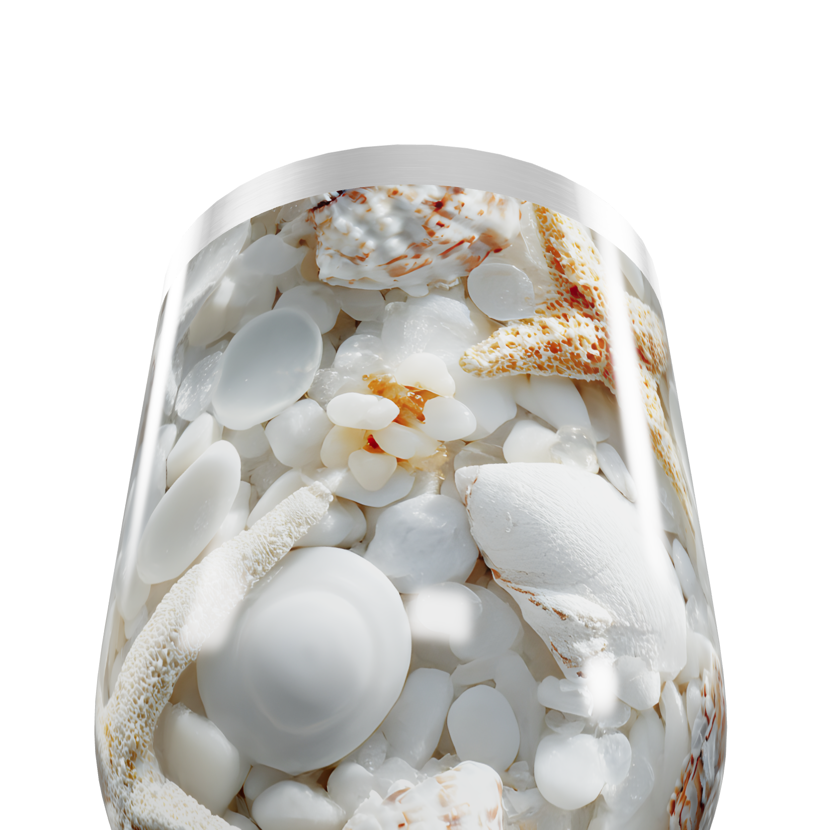 Copo Térmico Slim - Estampa Conchas Marinhas