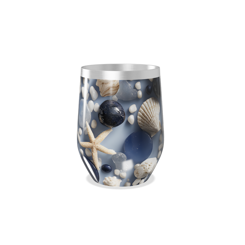 Copo Térmico Slim - Marinho conchas e estrelas