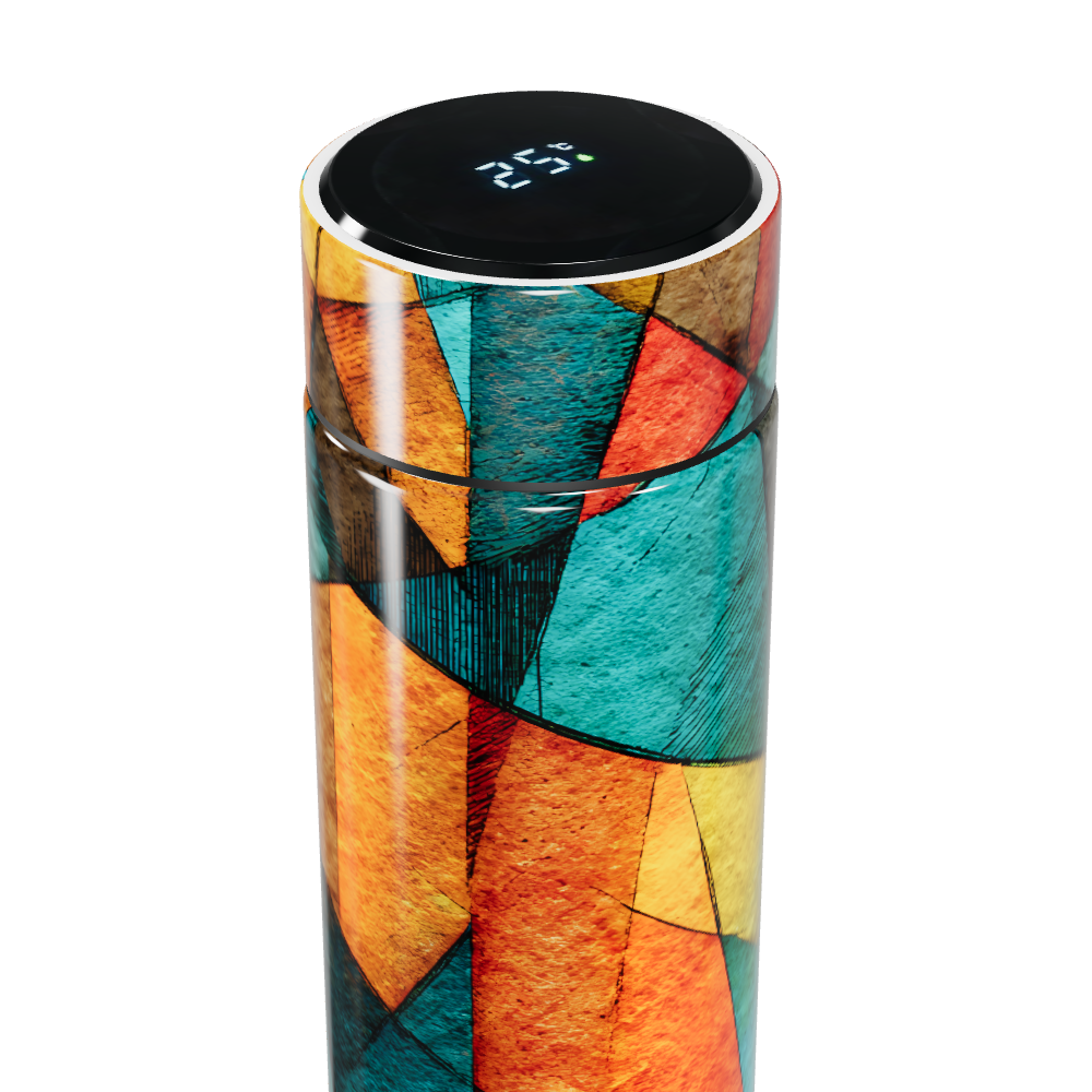 Garrafa Térmica Touch - Colorida Abstrata