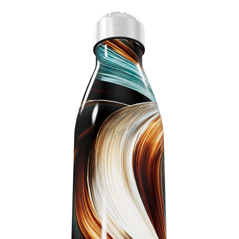 Garrafa Inox - Estampa Abstrata Colorida