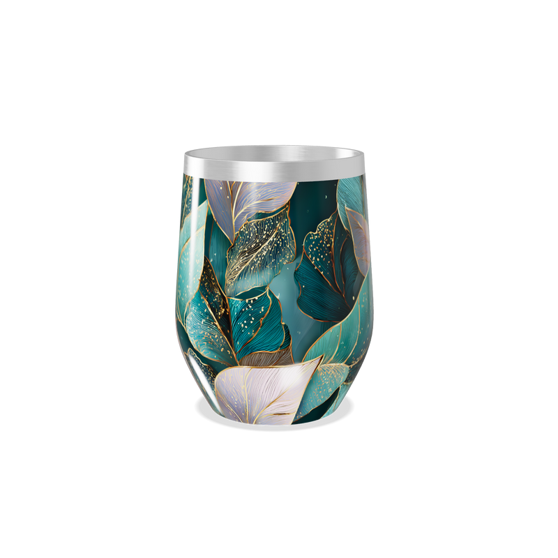 Copo Térmico Slim - Folhas Coloridas Inox