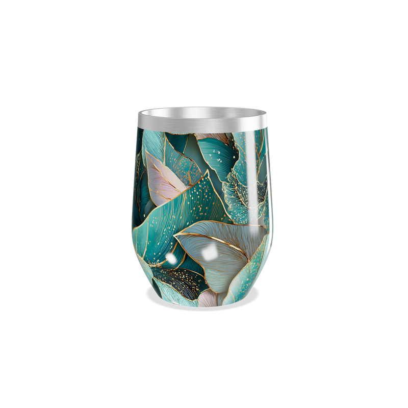 Copo Térmico Slim - Folhas Coloridas Inox