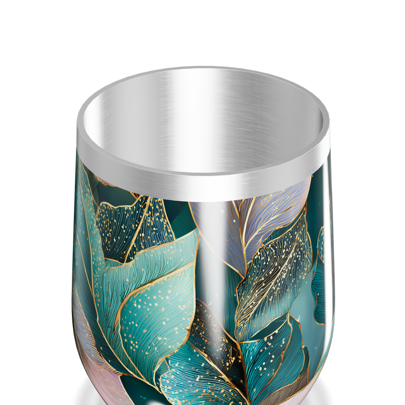 Copo Térmico Slim - Folhas Coloridas Inox