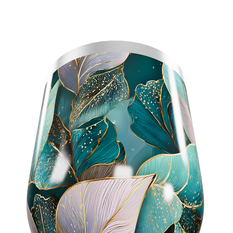 Copo Térmico Slim - Folhas Coloridas Inox