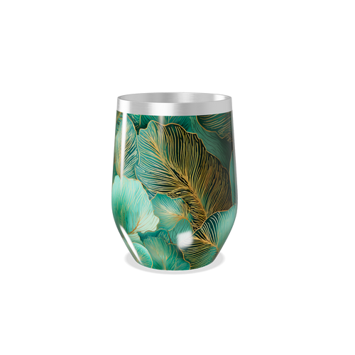 Copo Térmico Slim - Folhagem Verde Inox